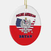 Bryan Texas Polnischer Amerikaner Keramik Ornament (Rechts)