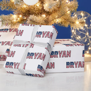 Bryan Vorname Name USA US Geschenkpapier Papier