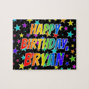 "BRYAN" Vorname, Spaß "GLÜCKLICHER GEBURTSTAG" Puzzle
