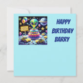 BRYANT ~ Geburtstagskarte ~ Alien Birthday Cake ~ (Rückseite)