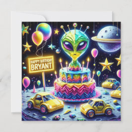 BRYANT ~ Geburtstagskarte ~ Alien Birthday Cake ~