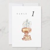Bryant Park Fountain New York Wedding Tischnummer (Vorderseite)