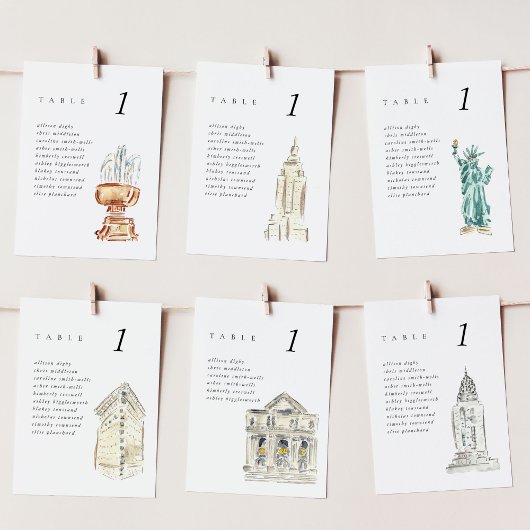 Bryant Park Fountain NYC Wedding Seating Chart