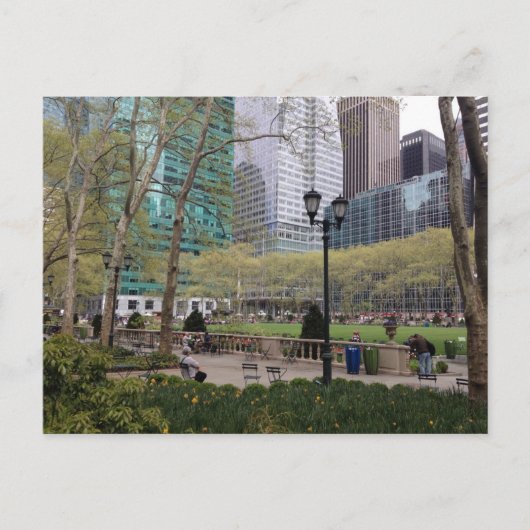Bryant Park NYC New York City Manhattan Springtime Postkarte (Vorderseite)