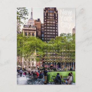 Bryant Park, NYC Postcard Postkarte