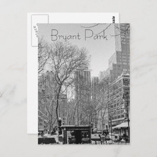 Bryant Park Postkarte (Vorne/Hinten)
