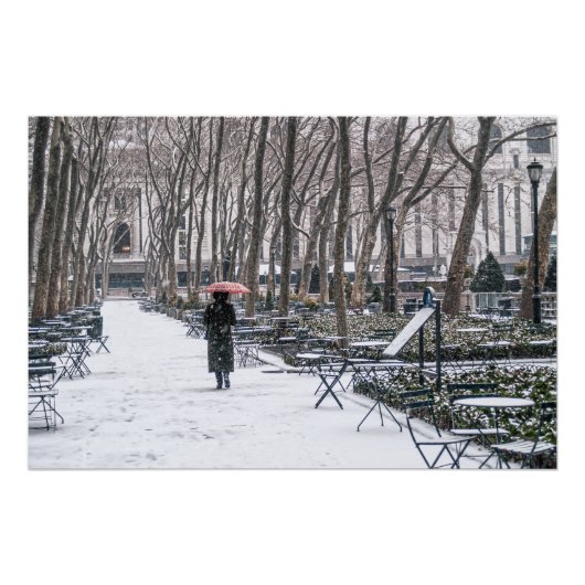 Bryant Park Schnee Poster (Vorderseite)