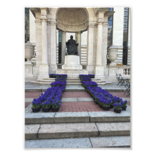 Bryant Park Statue Spring Flowers New York City NY Fotodruck