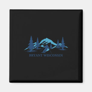 Bryant Wisconsin Ski Resort Skifahrer Magnet