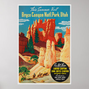 Bryce Canyon Art Nationalpark Poster Utah