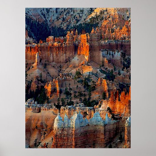 Bryce Canyon bei Sunrise Poster (Vorne)