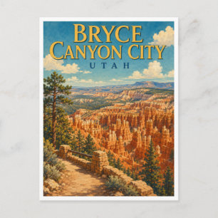 Bryce Canyon City Utah Bryce Amphitheater GeoSaga Postkarte