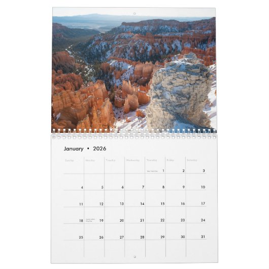 Bryce Canyon Kalender (Jan 2026)