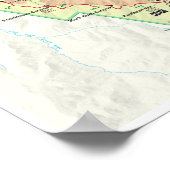 Bryce Canyon Kartenplakat Poster (Ecke)