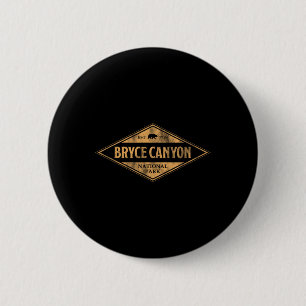 Bryce Canyon National Park Bär Retro Männer Frauen Button