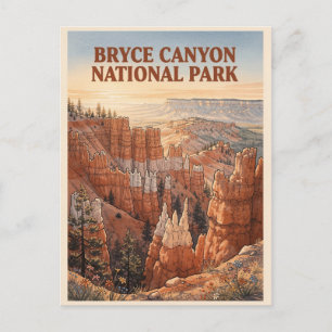 Bryce Canyon National Park Hoodoo-Landschaft Postkarte