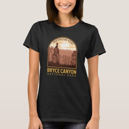 Bryce Canyon National Park Inspiration Point Retro T-Shirt (Vorderseite)