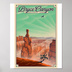 Bryce Canyon National Park Litho Kunstposter Poster