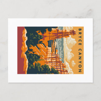 Bryce Canyon National Park Midjahrhundert Moderne Postkarte