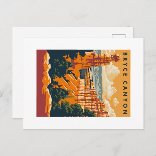 Bryce Canyon National Park Midjahrhundert Moderne Postkarte (Vorne/Hinten)