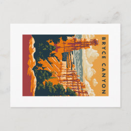 Bryce Canyon National Park Midjahrhundert Moderne Postkarte