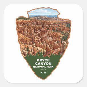 Bryce Canyon National Park Pfeilspitze Quadratischer Aufkleber