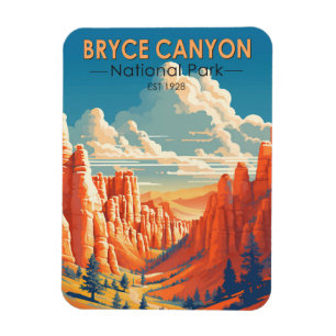 Bryce Canyon National Park Reise Kunst Vintage Magnet