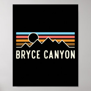 Bryce Canyon National Park Retro-Bergcamping Poster