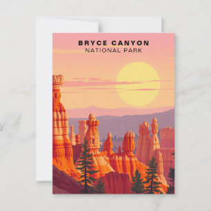 Bryce Canyon National Park Sunset USA Postkarte