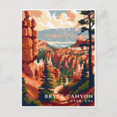 Bryce Canyon National Park USA Travel Watercolor Postkarte (Vorderseite)