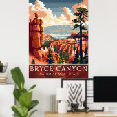 Bryce Canyon National Park Utah Desert Landscape Poster (Heimbüro)