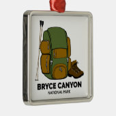 Bryce Canyon Nationalpark Backpack Ornament Aus Metall (Rechts)