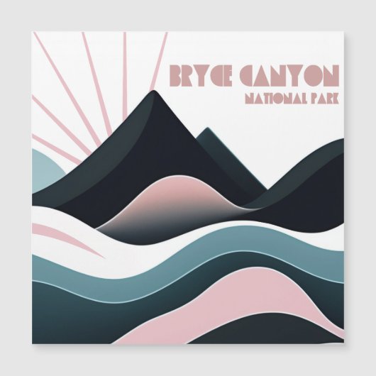 Bryce Canyon Nationalpark Colored Hills Magnetkarte (Vorderseite)