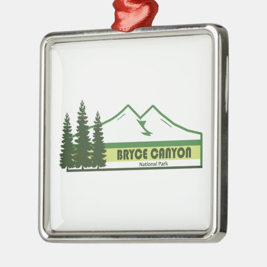 Bryce Canyon Nationalpark Grüne Streifen Ornament Aus Metall (Links)