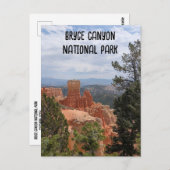 Bryce Canyon Nationalpark Postkarte (Vorne/Hinten)