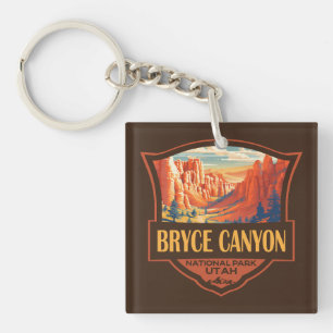 Bryce Canyon Nationalpark Reise Kunst Vintage Schlüsselanhänger