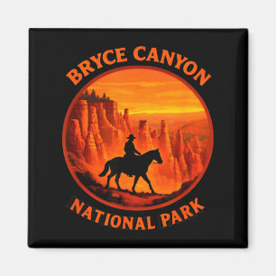 Bryce Canyon Nationalpark Reiten Vintage Magnet