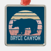 Bryce Canyon Nationalpark Retro Bear Ornament Aus Metall (Vorne)