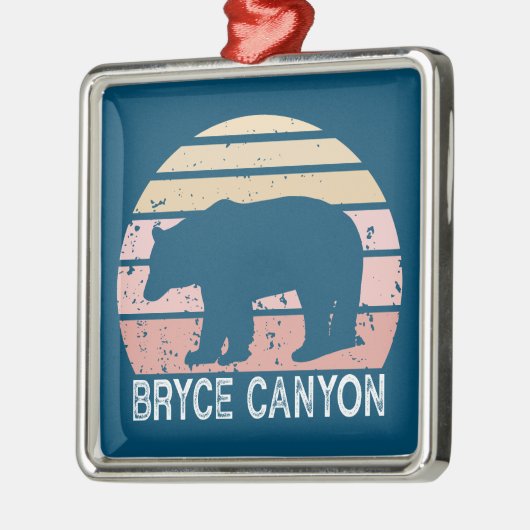 Bryce Canyon Nationalpark Retro Bear Ornament Aus Metall (Links)
