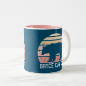 Bryce Canyon Nationalpark Retro Bear Zweifarbige Tasse (VorderseiteRechts)