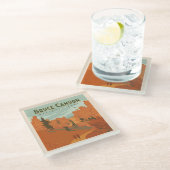 Bryce Canyon Nationalpark Rock Formationen Glasuntersetzer (Schrägansicht)