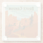 Bryce Canyon Nationalpark Rock Formationen Glasuntersetzer (Rückseite)