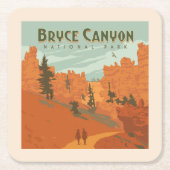 Bryce Canyon Nationalpark Rock Formationen Rechteckiger Pappuntersetzer (Vorderseite)