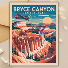 Bryce Canyon Nationalpark Sunset Vintage