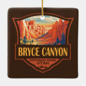 Bryce Canyon Nationalpark Travel Art Vintag Keramikornament (Rückseite)