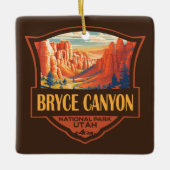 Bryce Canyon Nationalpark Travel Art Vintag Keramikornament (Vorderseite)