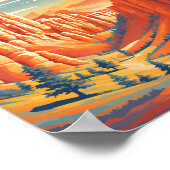 Bryce Canyon Nationalpark Travel Art Vintag Poster (Ecke)