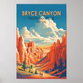 Bryce Canyon Nationalpark Travel Art Vintag Poster (Vorne)