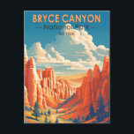 Bryce Canyon Nationalpark Travel Art Vintag Postkarte<br><div class="desc">Bryce Canyon Vektorgrafik Design. Der Park ist ein weitläufiges Reservat im Süden Utah,  bekannt für die krummfarbenen Hoodoos,  die aus spitzenförmigen Felsformationen bestehen.</div>