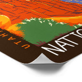 Bryce Canyon Nationalpark Utah Distressed Poster (Ecke)